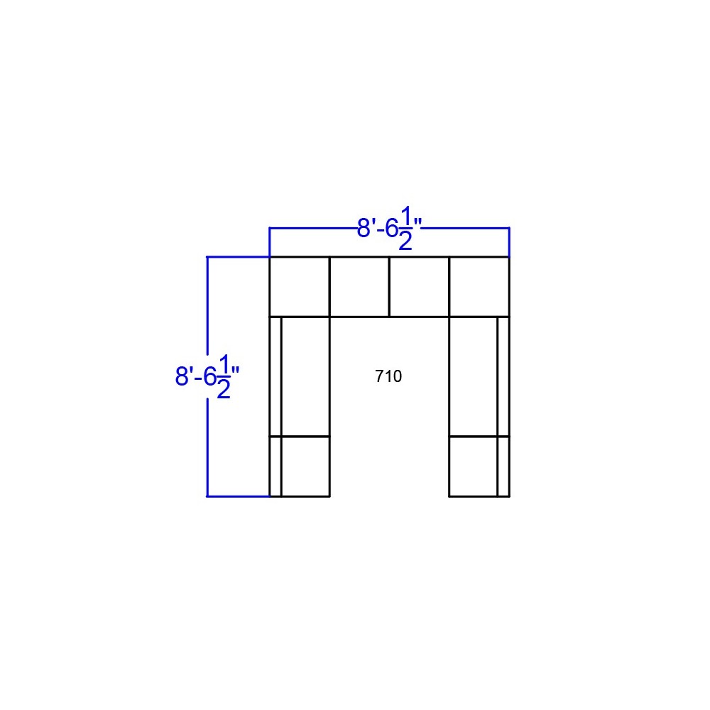 Black LeatherSoft Reception Configuration, 8 Pieces