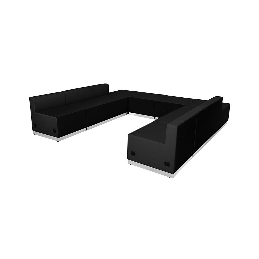 Black LeatherSoft Reception Configuration, 8 Pieces