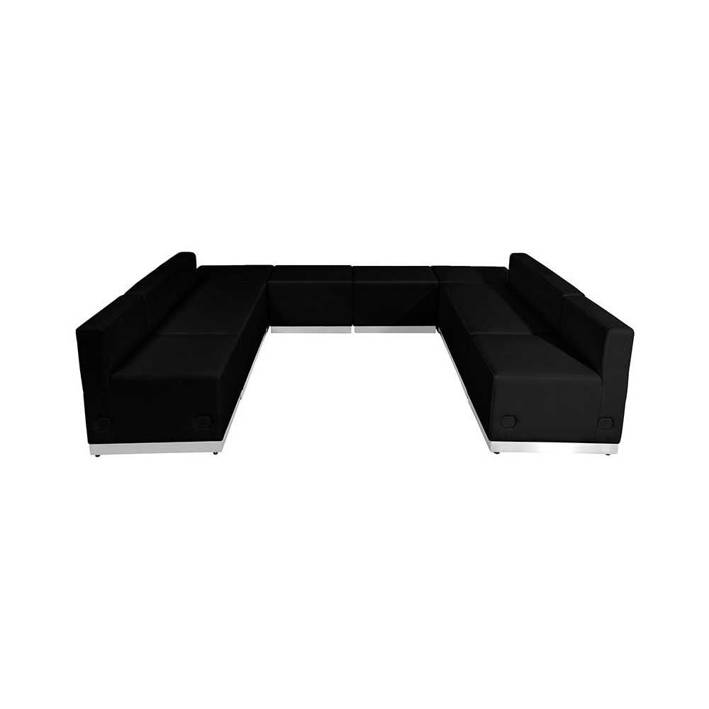 Black LeatherSoft Reception Configuration, 8 Pieces