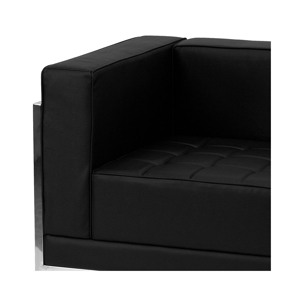 Black LeatherSoft Sectional Configuration, 9 Pieces