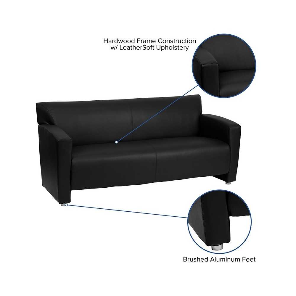 Black LeatherSoft Sofa