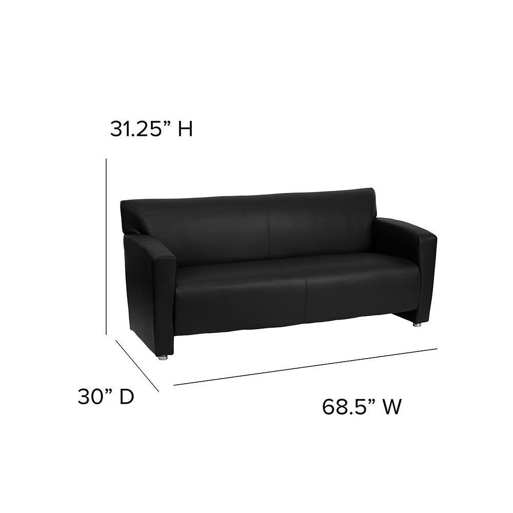 Black LeatherSoft Sofa