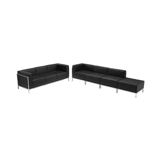 Black LeatherSoft Sofa & Lounge Chair Set, 5 Pieces