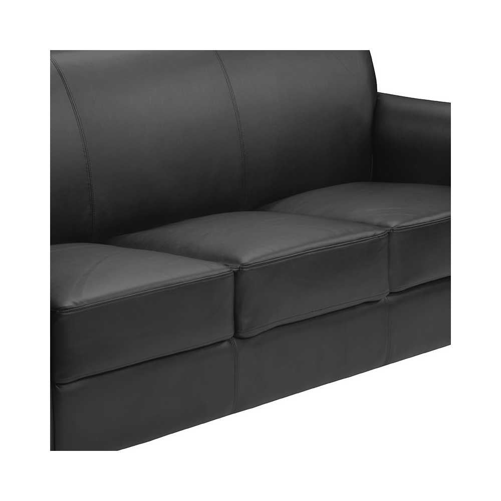Black LeatherSoft Sofa