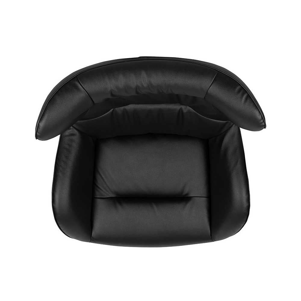 Black LeatherSoft Swivel Wing Chair
