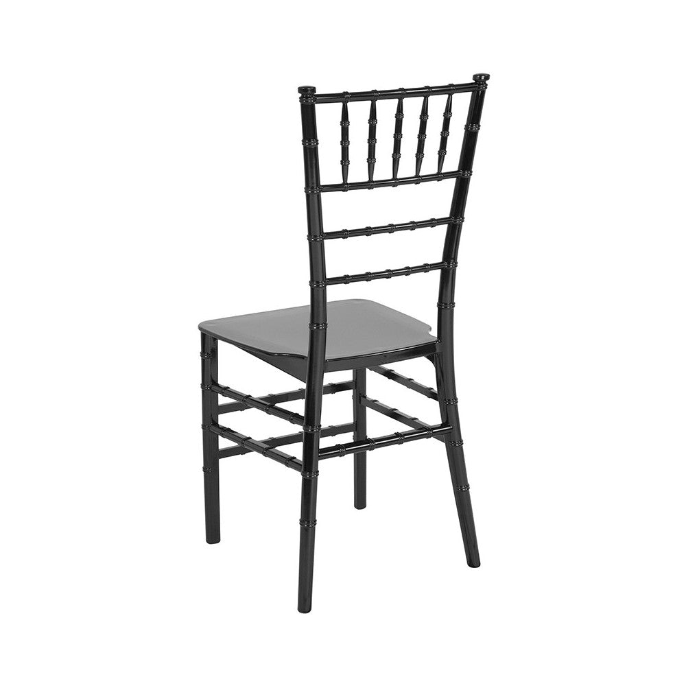 Black Resin Stacking Chiavari Chair