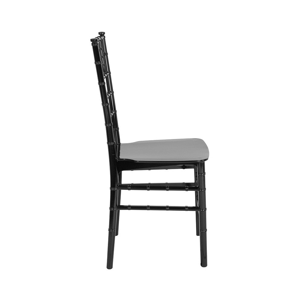 Black Resin Stacking Chiavari Chair