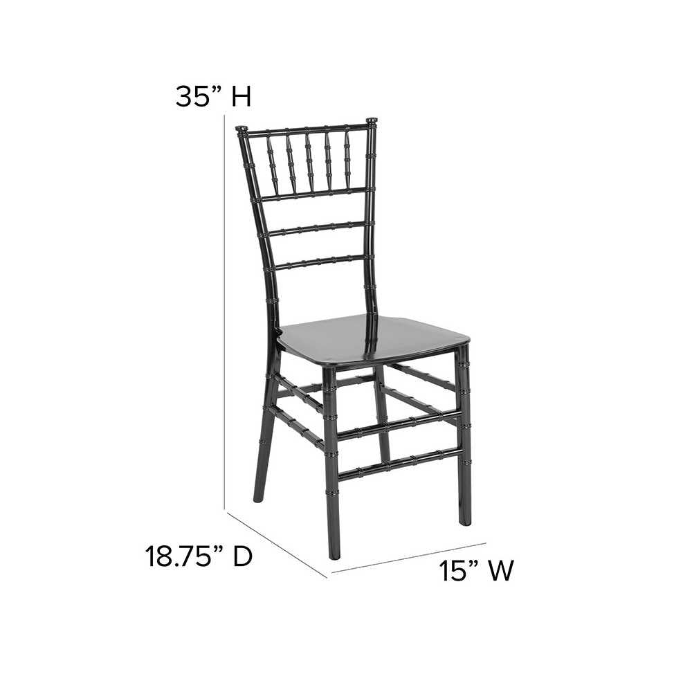 Black Resin Stacking Chiavari Chair