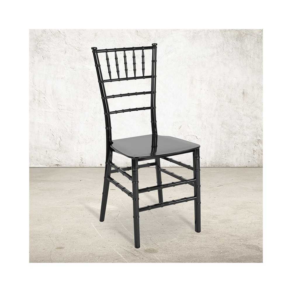 Black Resin Stacking Chiavari Chair