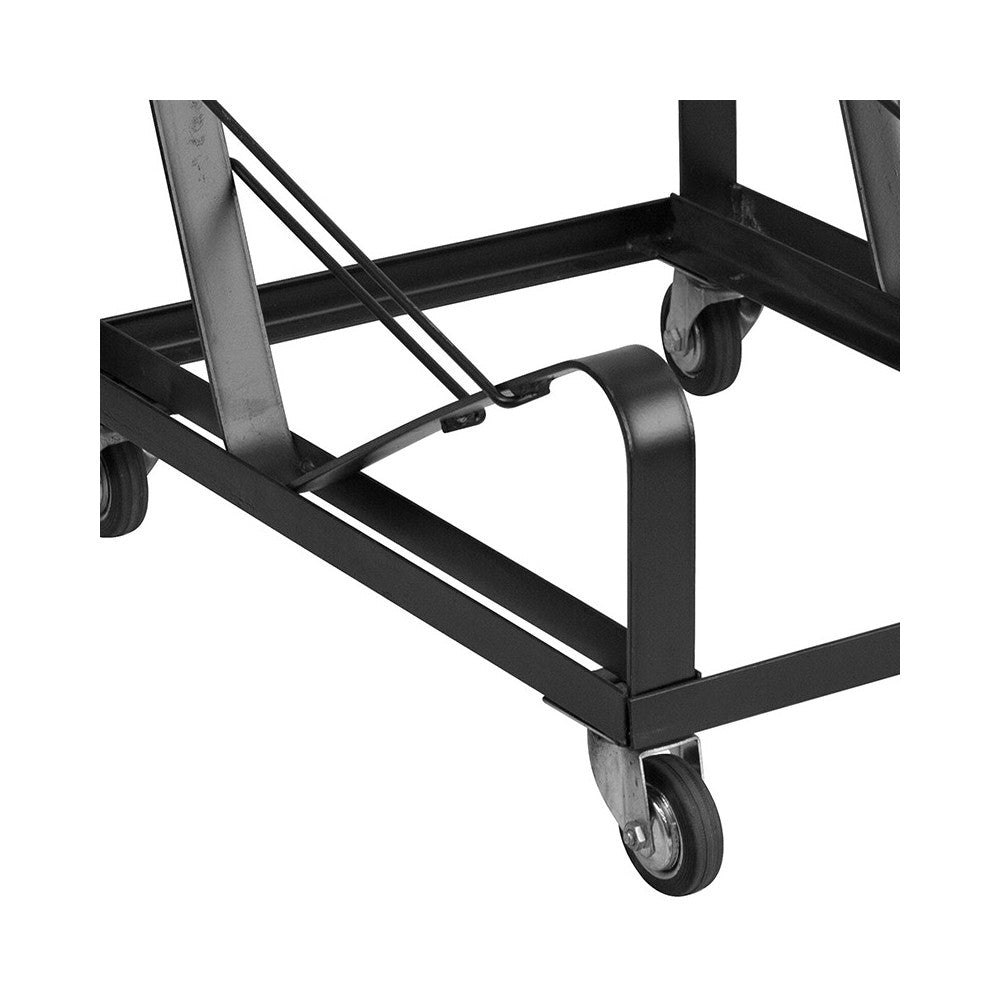 Black Steel Sled Base Stack Chair Dolly