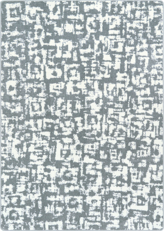 Block Print 3'10" x 5'4" area rug in color Cloudy