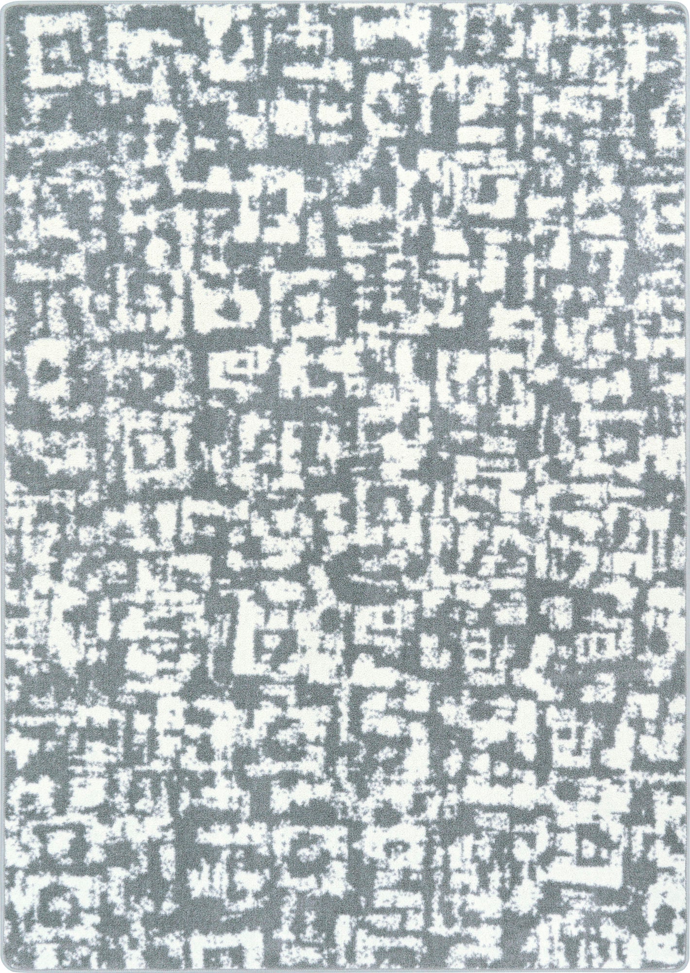 Block Print 5'4" x 7'8" area rug in color Cloudy