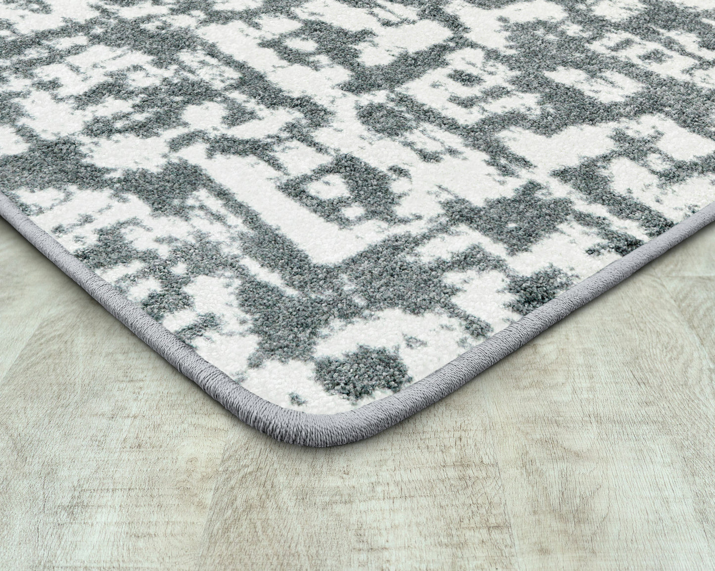 Block Print 7'8" x 10'9" area rug in color Cloudy