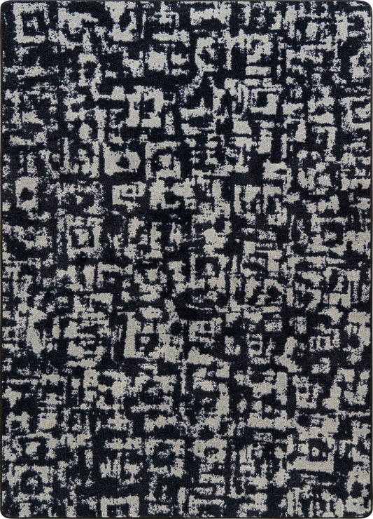 Block Print 7'8" x 10'9" area rug in color Onyx