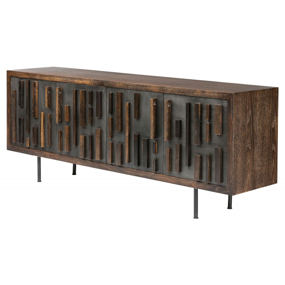 Blok Graphite Wood Sideboard Cabinet
