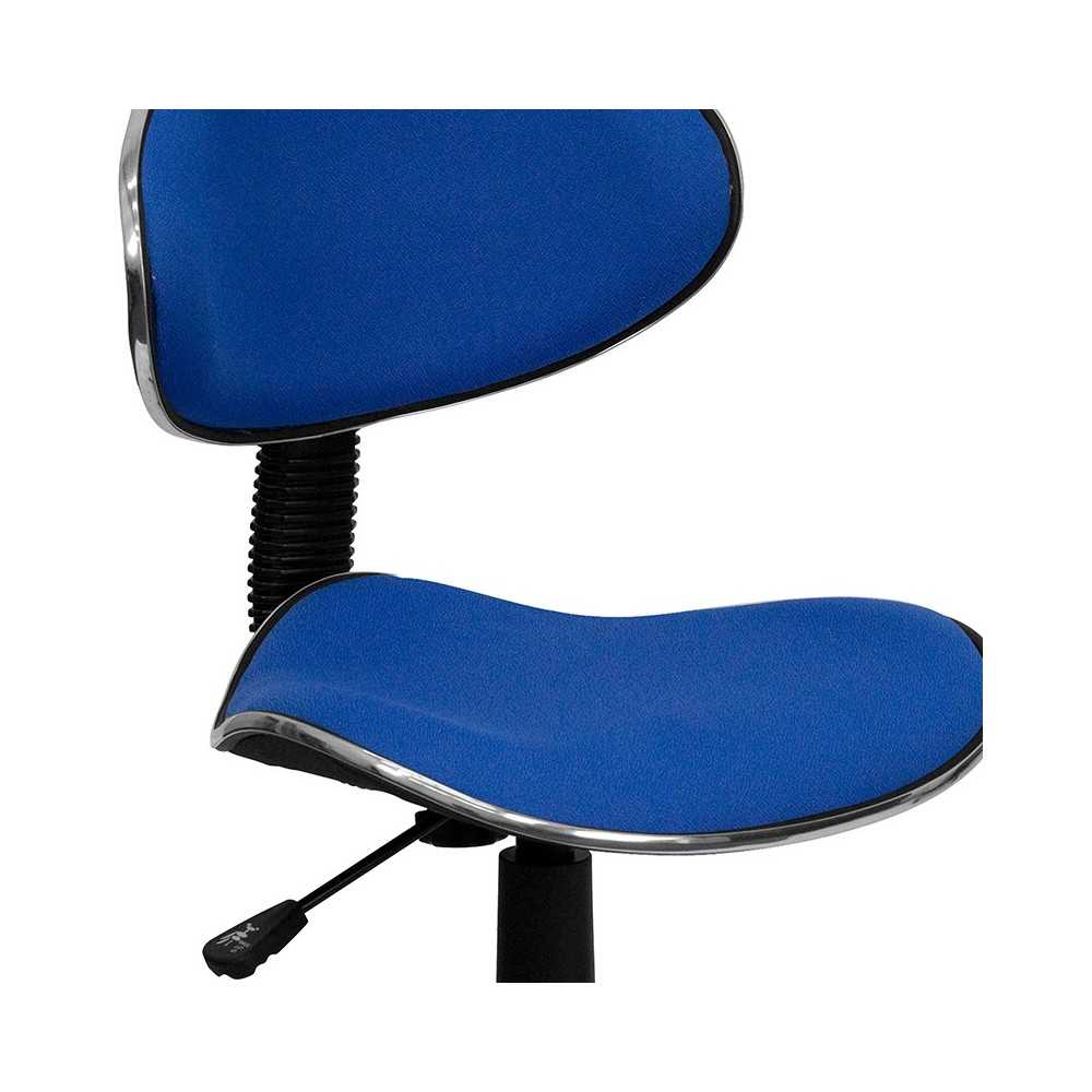 Blue Fabric Swivel Ergonomic Task Office Chair
