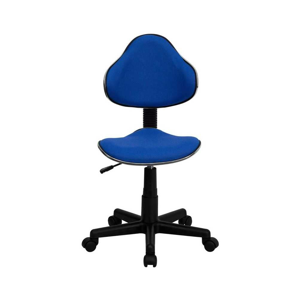 Blue Fabric Swivel Ergonomic Task Office Chair