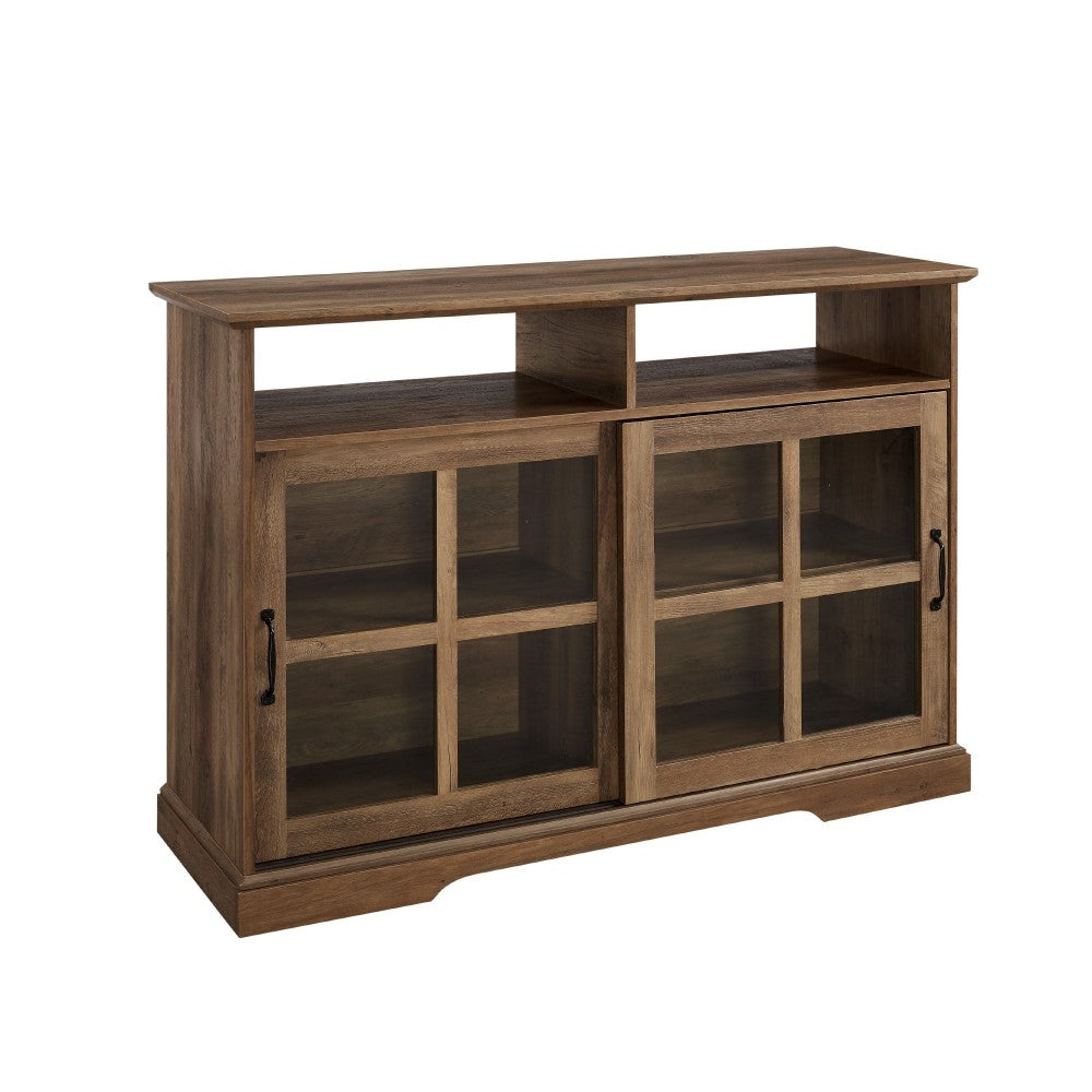 Boden 48" Sliding Glass Door Sideboard - Rustic Oak
