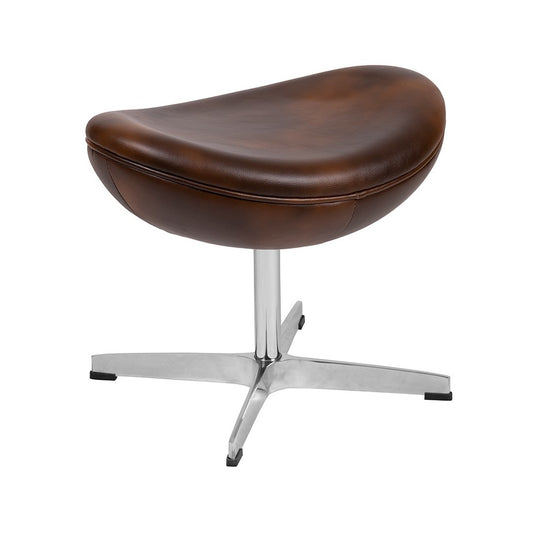 Bomber Jacket LeatherSoft Saddle Wing Ottoman