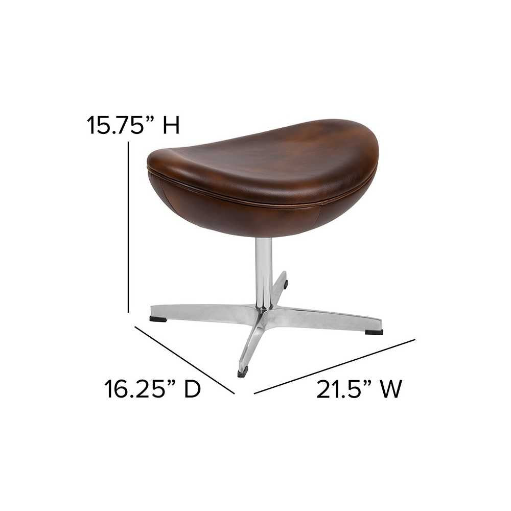 Bomber Jacket LeatherSoft Saddle Wing Ottoman