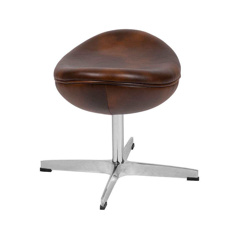 Bomber Jacket LeatherSoft Saddle Wing Ottoman