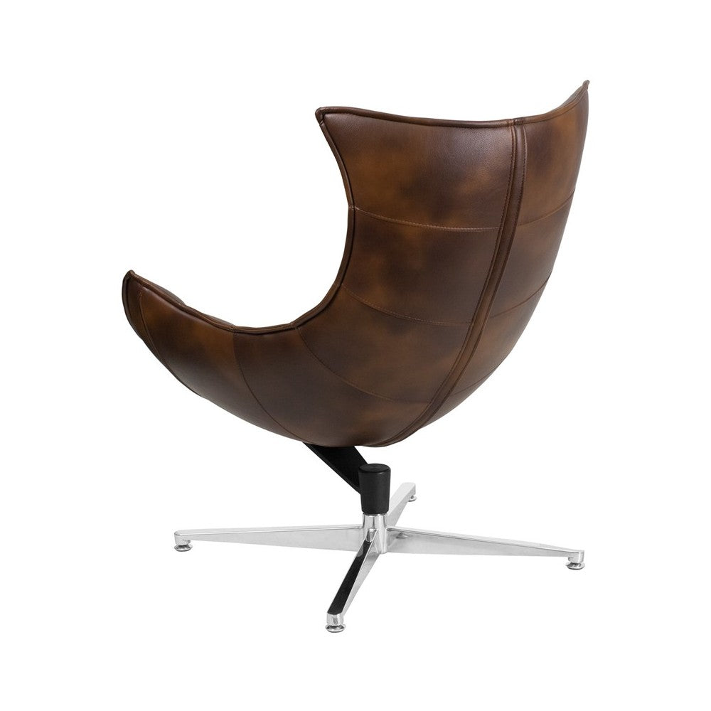 Bomber Jacket LeatherSoft Swivel Cocoon Chair