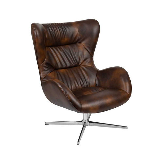 Bomber Jacket LeatherSoft Swivel Wing Chair