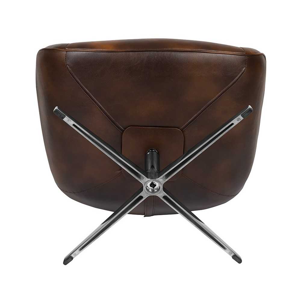 Bomber Jacket LeatherSoft Swivel Wing Chair