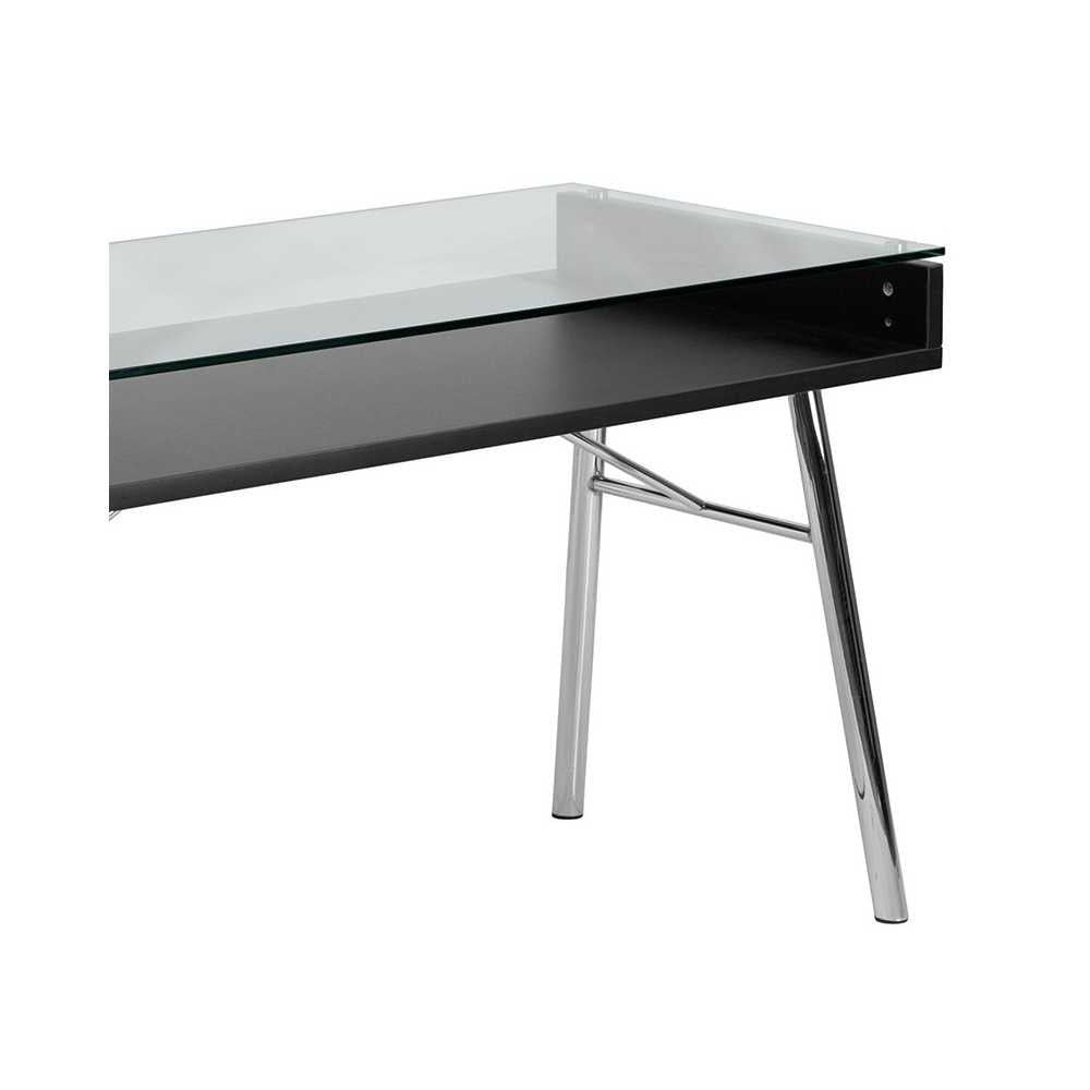 Brettford Desk with Tempered Glass Top