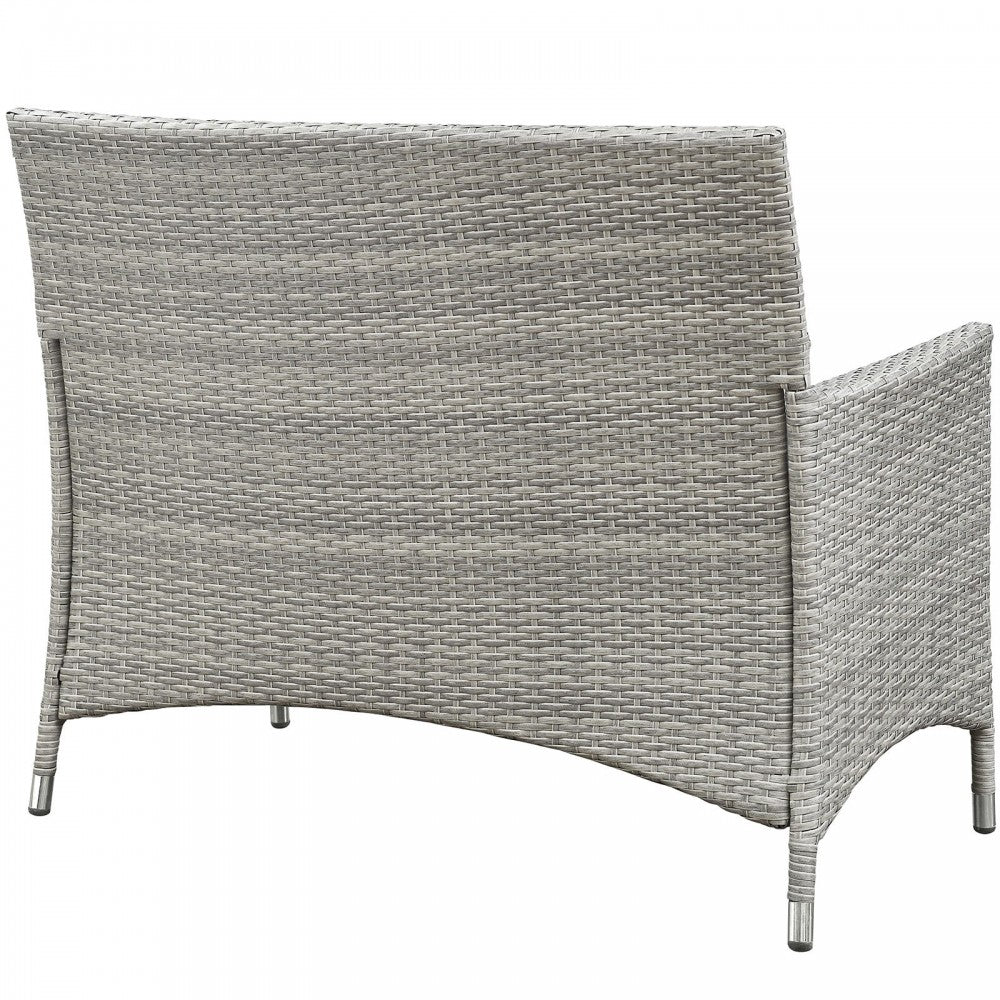 Bridge 4 Piece Outdoor Patio Patio Conversation Set, Light Gray Gray