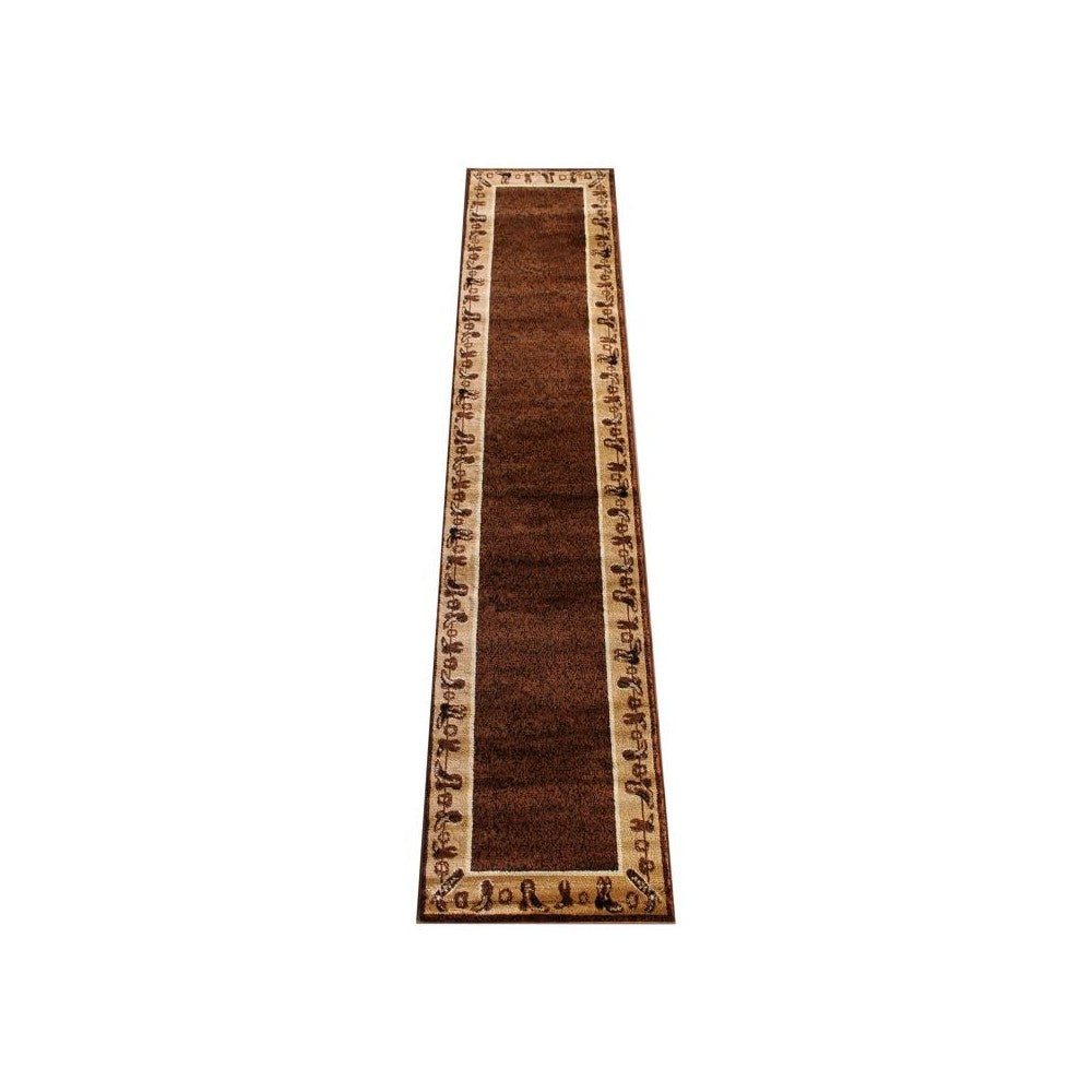 Brown 2 x 11 Western Area Rug