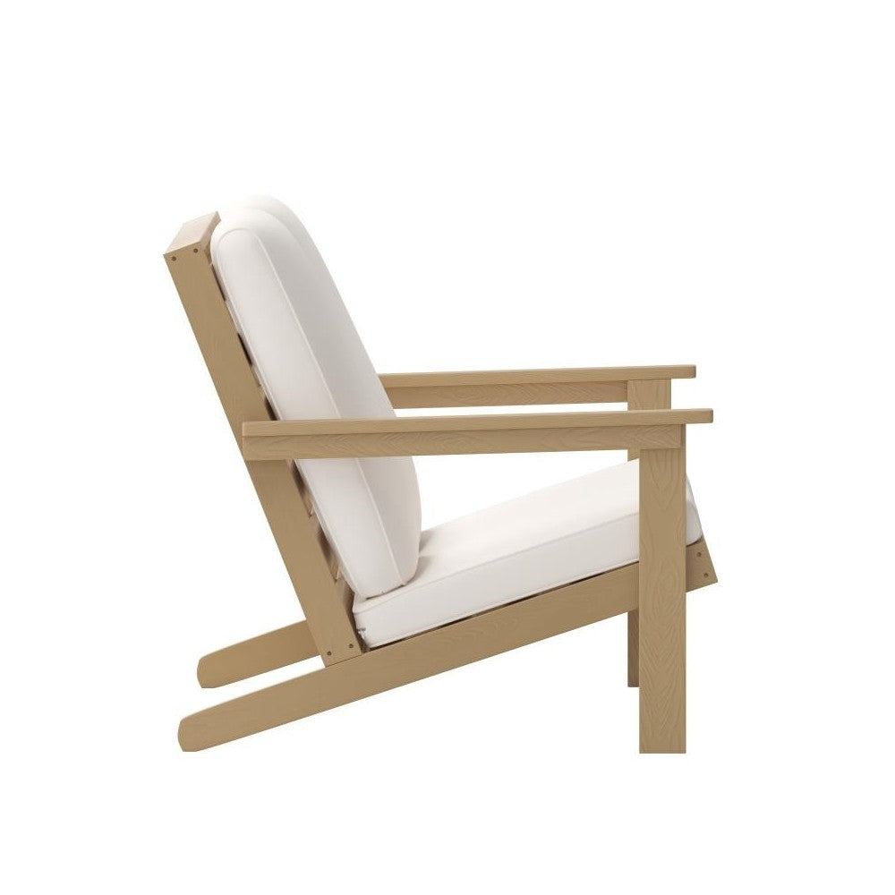Brown/Cream Loveseat-Cushions