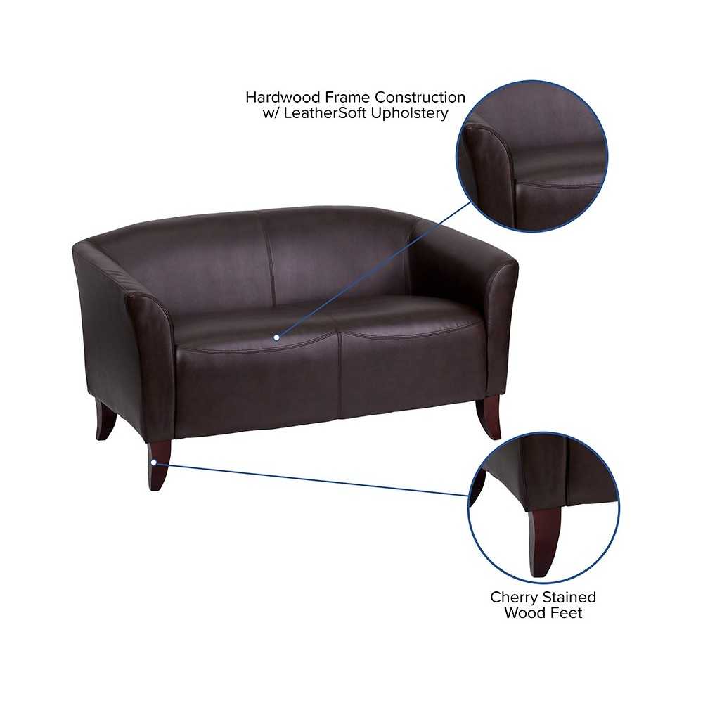 Brown LeatherSoft Loveseat
