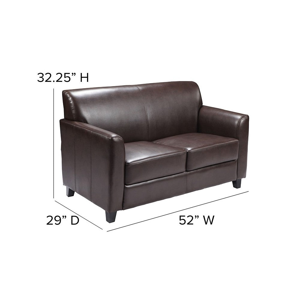 Brown LeatherSoft Loveseat