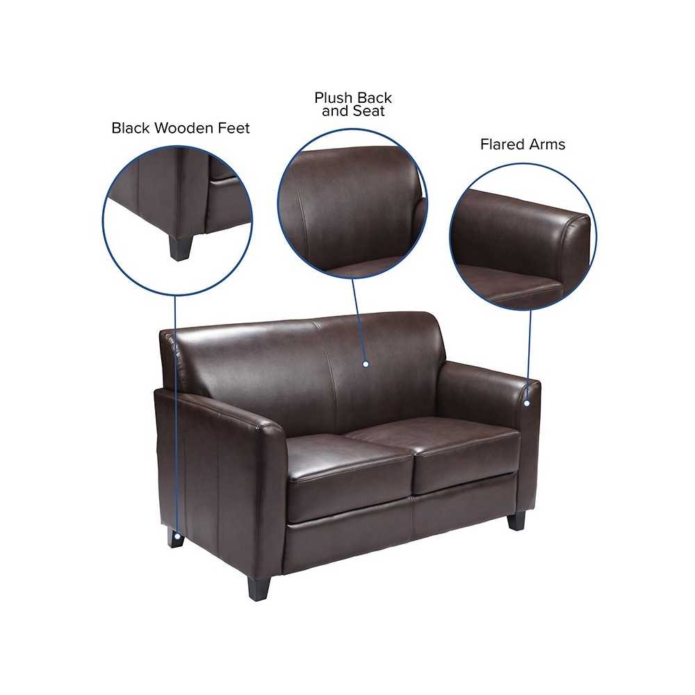 Brown LeatherSoft Loveseat