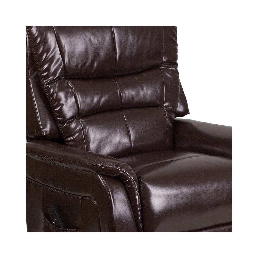 Brown LeatherSoft Remote Powered Lift Recliner