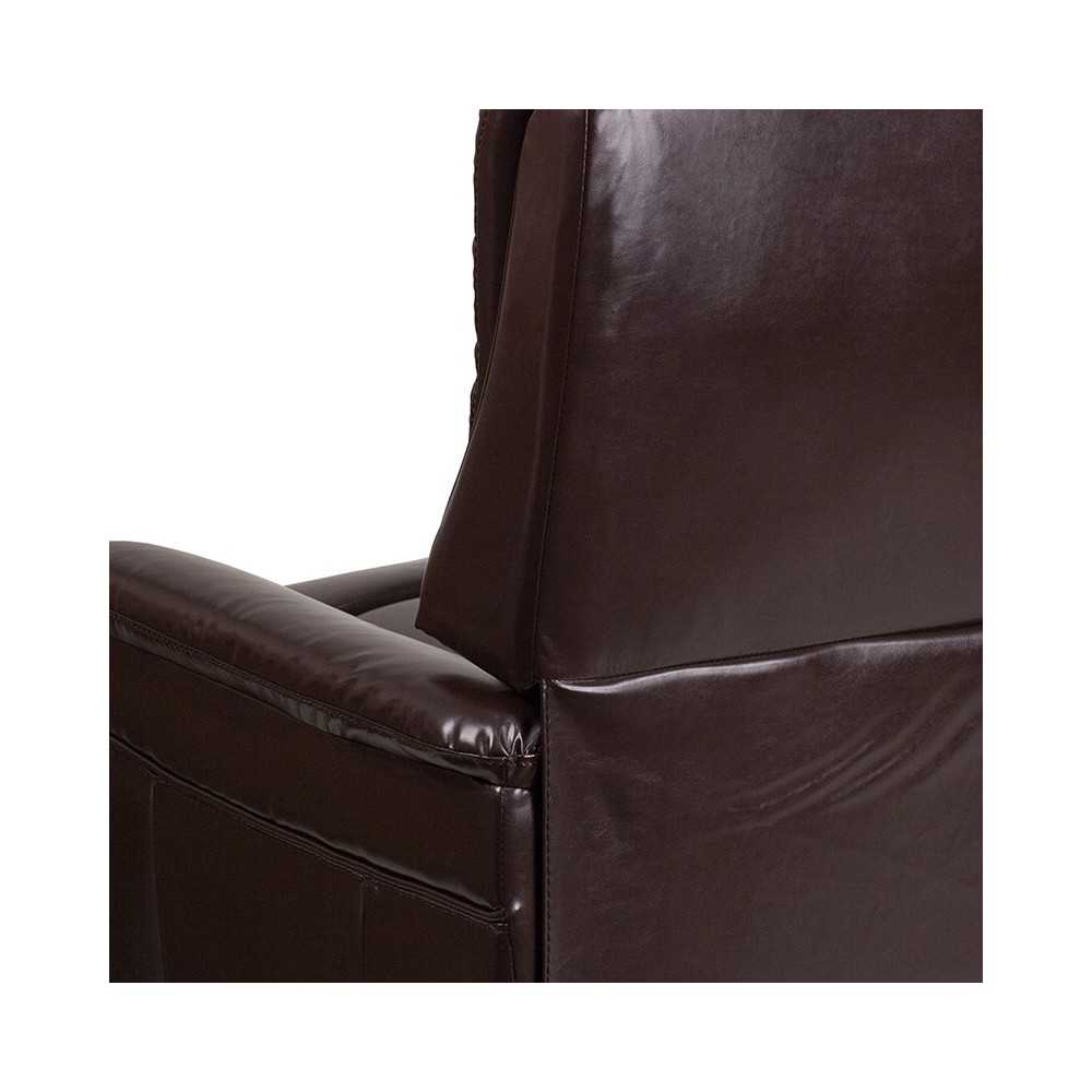 Brown LeatherSoft Remote Powered Lift Recliner