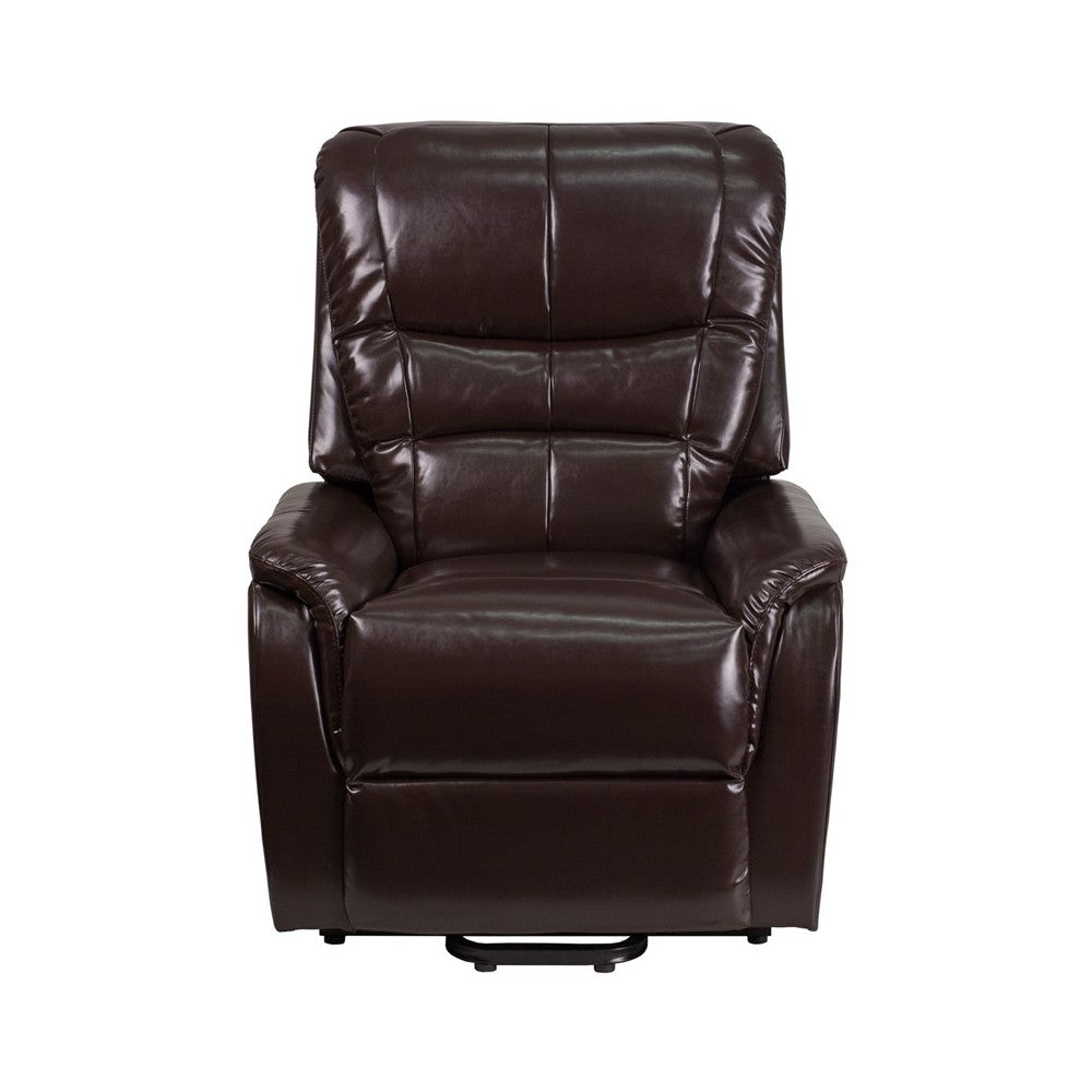 Brown LeatherSoft Remote Powered Lift Recliner