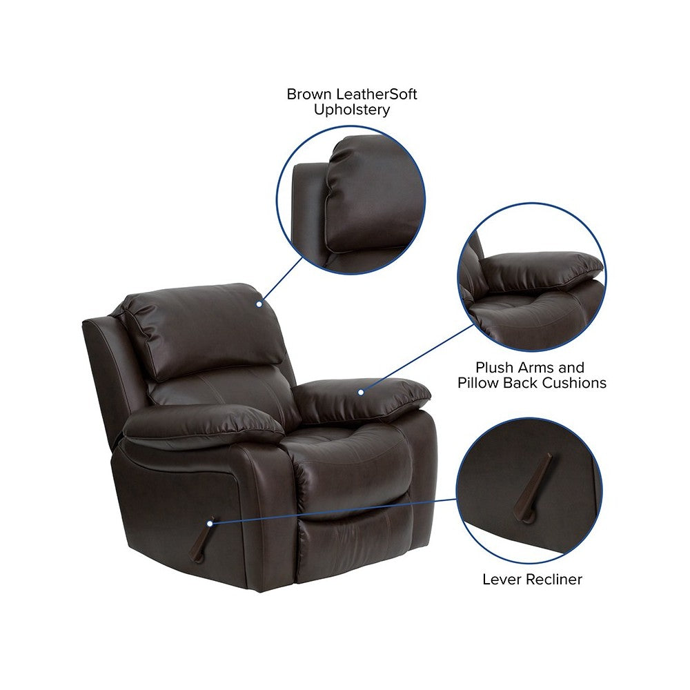 Brown LeatherSoft Rocker Recliner