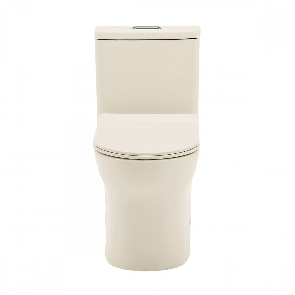 Burdon One Piece Square Toilet Dual Flush 1.1/1.6 gpf in Bisque