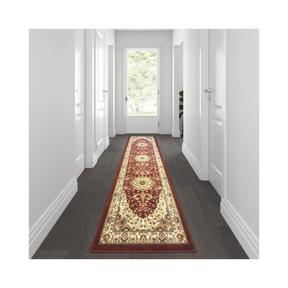 Burgundy 3x10 Persian Area Rug