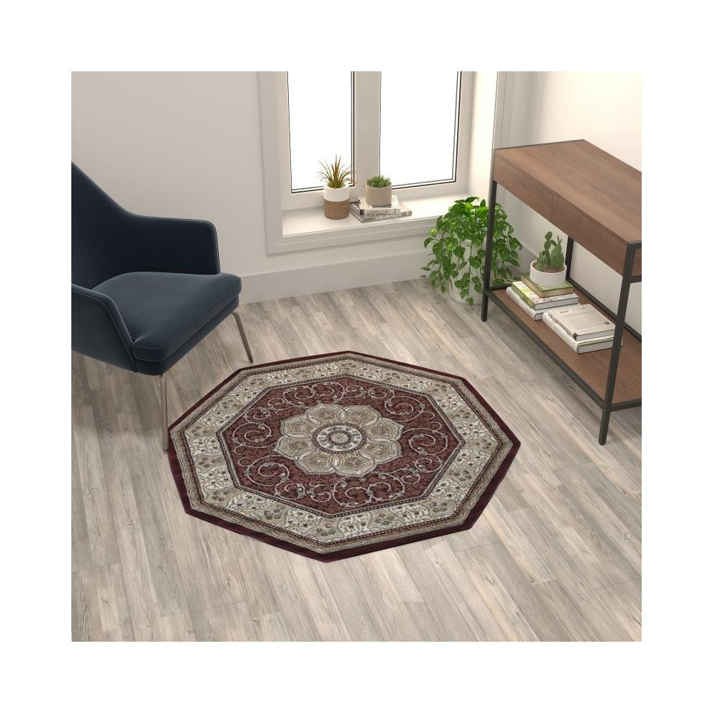 Burgundy 4x4 Persian Area Rug