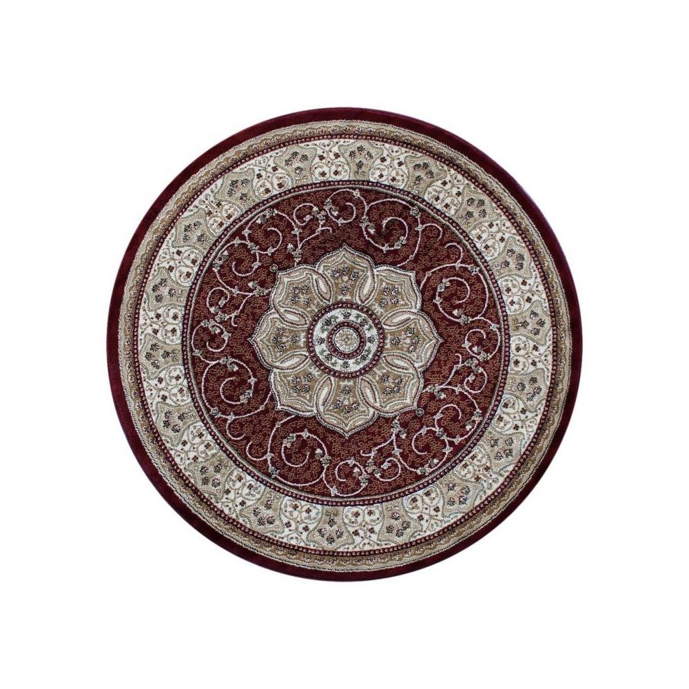 Burgundy 7x7 Persian Area Rug