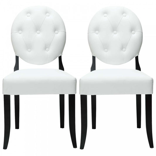Button Dining Chairs Set of 2