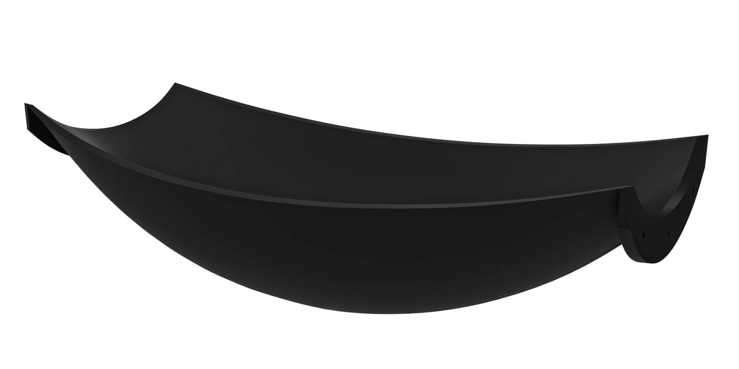 Black Matte 71" Solid Surface Resin Suspended Wall Mounted Hammock Bathtub