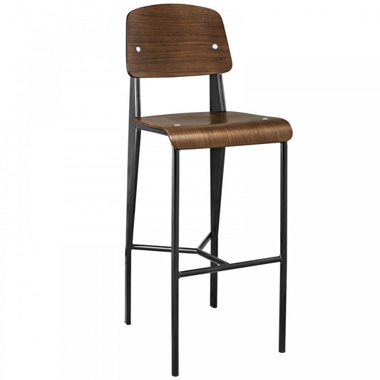 Cabin Bar Stool, Walnut Black