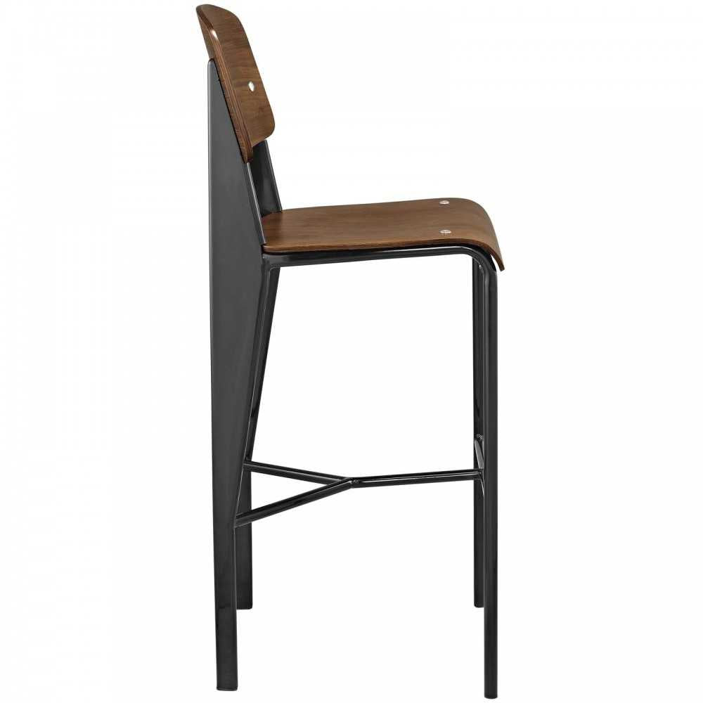 Cabin Bar Stool, Walnut Black