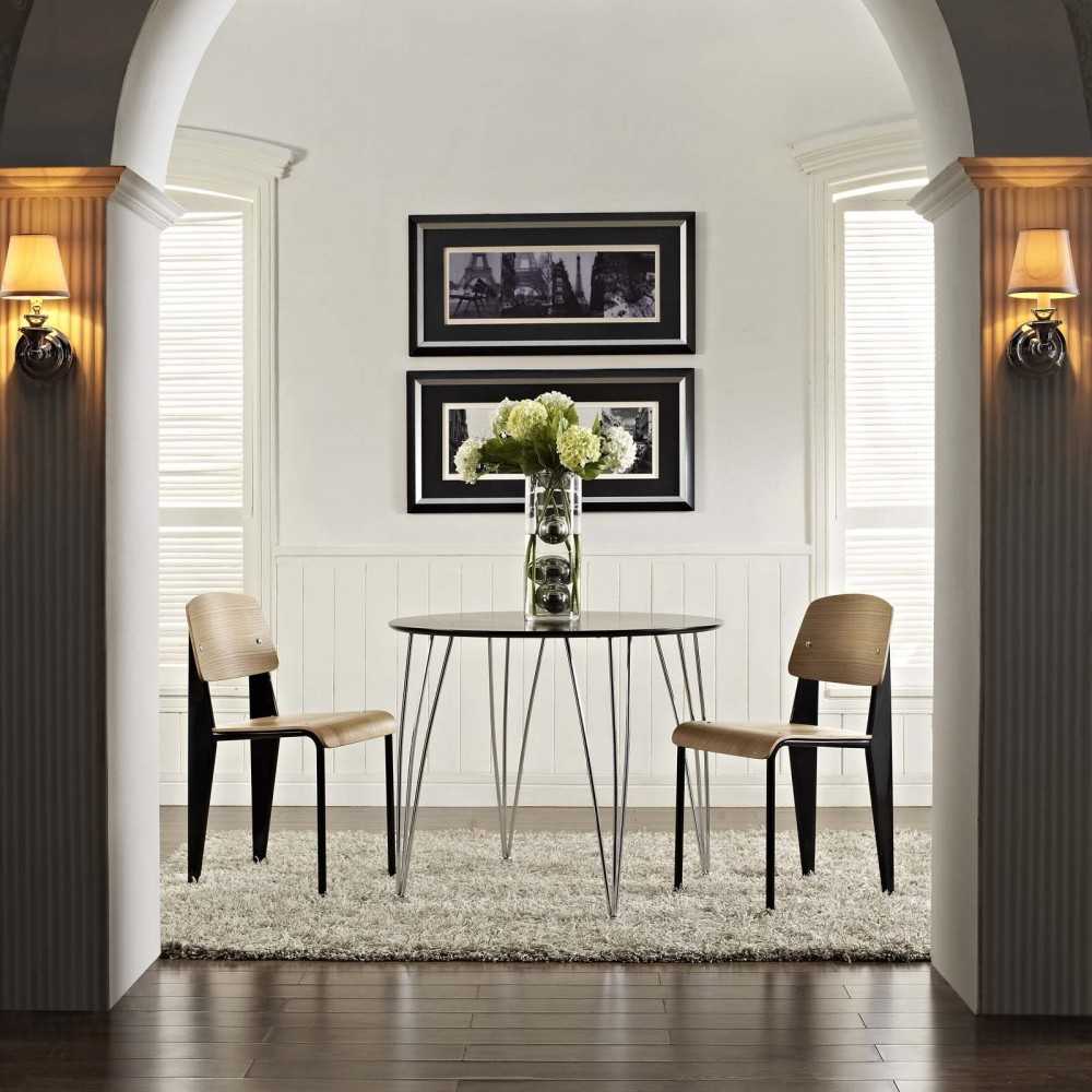 Cabin Dining Side Chair, Natural Black