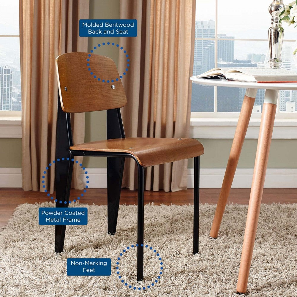 Cabin Dining Side Chair, Walnut Black