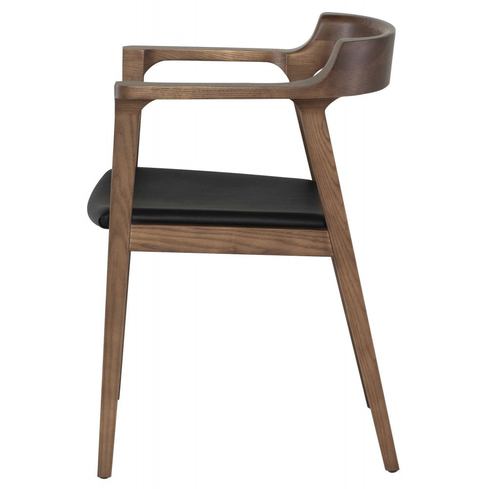 Caitlan Black Leather Dining Chair, HGEM724